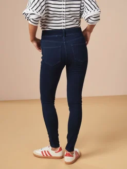 Next Rinse Blue Full Length Jersey Denim Leggings Outlet
