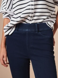 Next Rinse Blue Full Length Jersey Denim Leggings Outlet