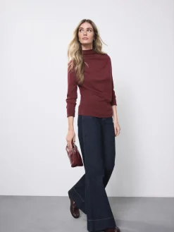 Next High Rise Stretch Wide Leg Jeans Rinse Blue Outlet