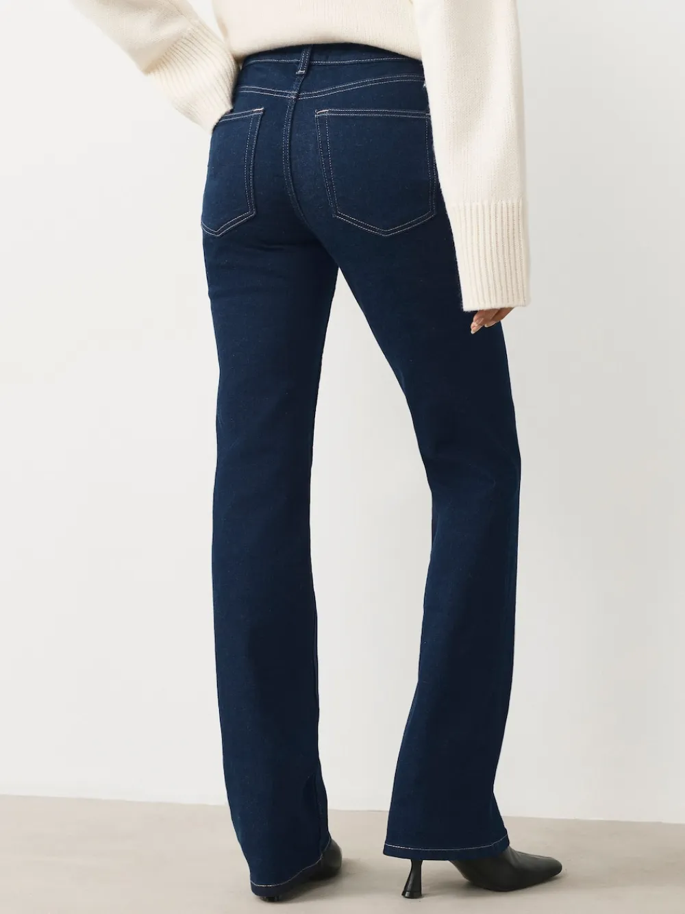 Next Mid Rise Stretch Bootcut Jeans Rinse Blue Hot