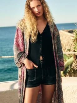 Next Patch Pocket Mini Denim Shorts Rinse Blue