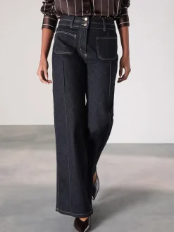 Next Slim Lift and Shape Wide Leg Jeans Rinse Blue Sale