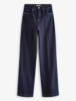 Next Wide Leg Jeans Rinse Blue Sale