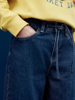 Next Wide Leg Joggers Waist Jeans Rinse Denim Discount