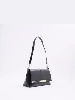 River Island Black Bar Front Clutch Bag Hot