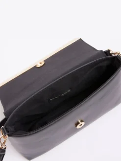 River Island Black Bar Front Clutch Bag Hot