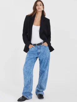 River Island Black Edge to Edge Blazer Clearance