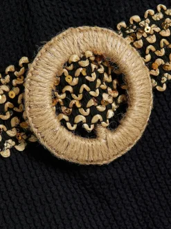 River Island Black Petite Texture Plunge Swimsuit Clearance