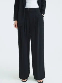River Island Black Tailored Wide Leg Trousers Best
