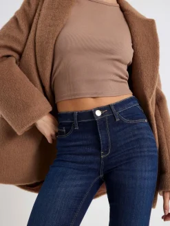 River Island Blue Mid Rise Sculpted Molly Jeans