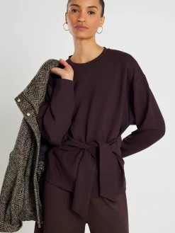 River Island Brown Tie Front Premium Top Discount