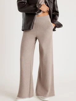 River Island Brown Whipstitch Cosy Wide Leg Joggers Outlet