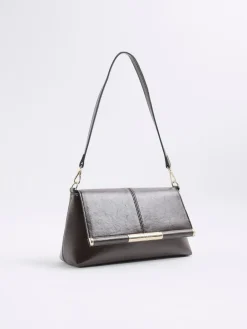 River Island Burgundy Bar Front Clutch Bag Outlet