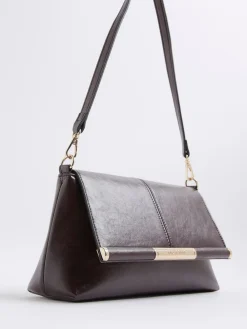 River Island Burgundy Bar Front Clutch Bag Outlet