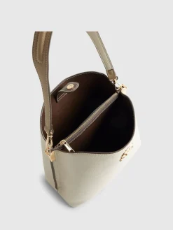 River Island Cream Lock Front Bucket Bag Sale