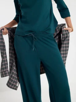 River Island Green High Waisted Premium Wide Leg Joggers Best