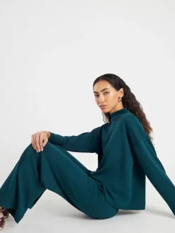 River Island Green High Waisted Premium Wide Leg Joggers Best