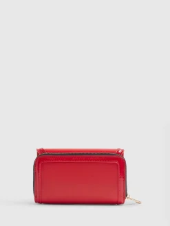 River Island Red Heart Panelled Zip Around Purse Clearance