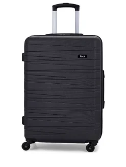 Rock Luggage Medium Seattle Suitcase Black Clearance