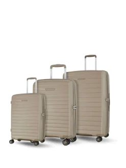 Rock Luggage Palma Suitcases Set 3 Piece Champagne Outlet