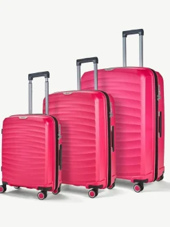 Rock Luggage Sunwave 3pc Suitcases Set New