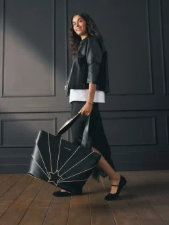 Rockett St George Black Gold Star Large Tote Bag Sale