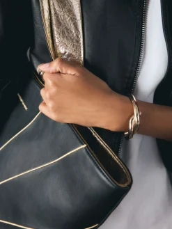 Rockett St George Black Gold Star Large Tote Bag Sale