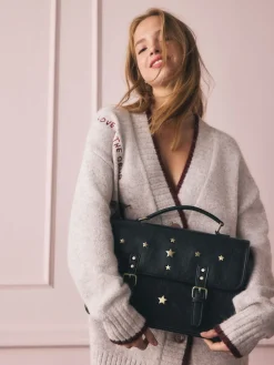 Rockett St George Black Satchel Multi Way Bag Hot