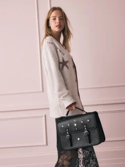 Rockett St George Black Satchel Multi Way Bag Hot