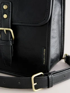 Rockett St George Black Satchel Multi Way Bag Hot