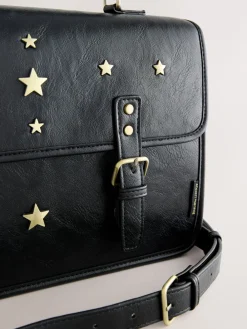 Rockett St George Black Satchel Multi Way Bag Hot