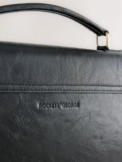 Rockett St George Black Satchel Multi Way Bag Hot