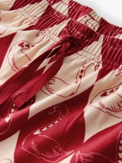 Rockett St George Red Argyle Swan Jersey Pyjamas Sale