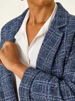 Roman Petite Boucle Stretch Blazer Blue Online