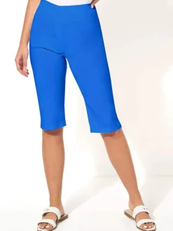 Roman Dark Blue Knee Length Stretch Shorts Best