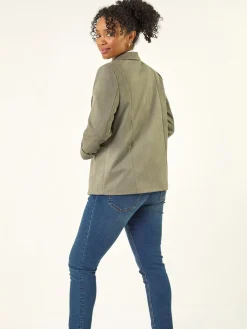 Roman Petite Suedette Blazer Green Sale