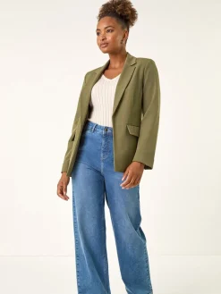 Roman Tailored Collar & Revere Blazer Green Discount