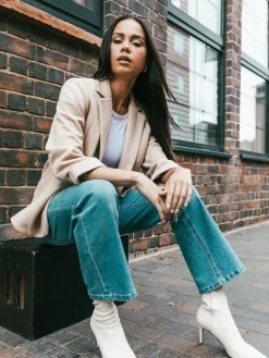 Roman Petite Suedette Blazer Natural Sale