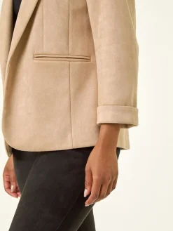 Roman Petite Suedette Blazer Natural Sale