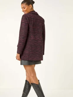 Roman Pink Boucle Jersey Blazer