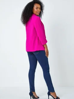 Roman Pink Petite Classic Stretch Blazer Outlet