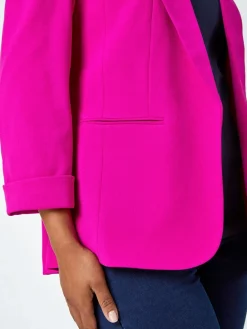 Roman Pink Petite Classic Stretch Blazer Outlet