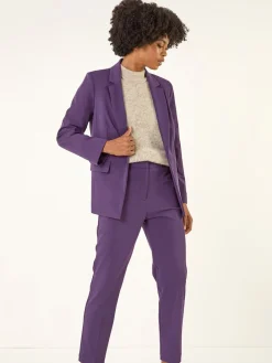 Roman Tailored Collar & Revere Blazer Purple Discount
