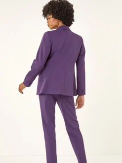 Roman Tailored Collar & Revere Blazer Purple Discount