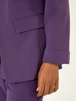 Roman Tailored Collar & Revere Blazer Purple Discount