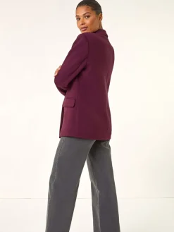 Roman Premium Stretch Ponte Blazer Red