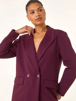 Roman Premium Stretch Ponte Blazer Red