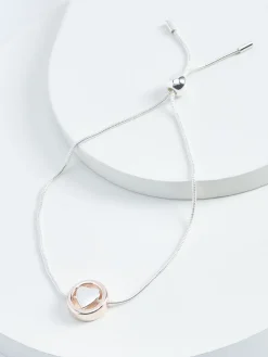 Next Rose Gold Tone/Silver Tone Heart Pully Bracelet