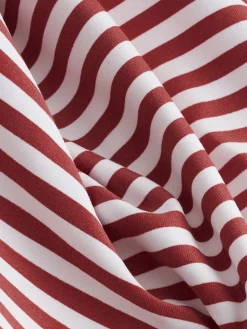 Next Rose/White Stripe Plunge Shaping Tummy Control Swimsuit Online