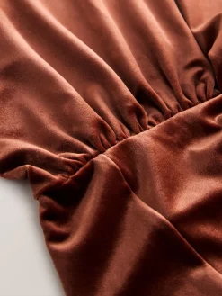 Next Bridesmaid Velvet Multiway Maxi Dress Rust Brown Best